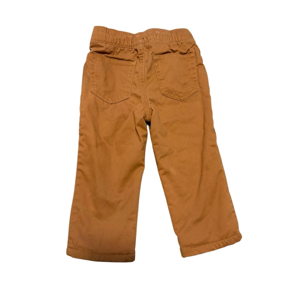 Cat & Jack Baby Boy Khaki Fleece Lined Pull-on Drawstring Pants 18M - Picture 2 of 4